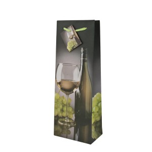 Dovanų maišelis buteliui (mix) 13x9x36 cm 61935