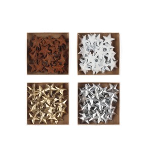 Dekoracija metalinės Žvaigždutės D3 cm 60 vnt (mix) Kapel 640828