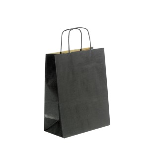 Maišelis popierinis juodas 24x12x31 cm 113889 (50)