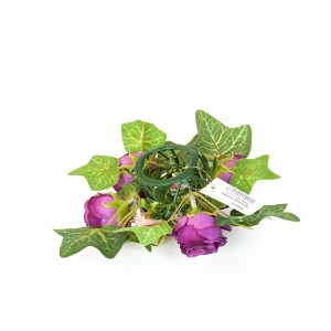 Dekoracija vainikėlis Rožės D25 cm (mix) 50410