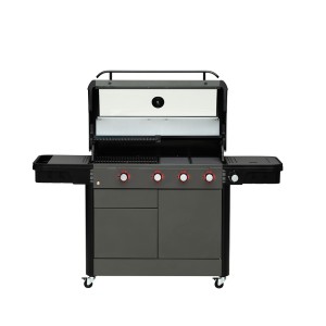 Grilis dujinis 4 degiklių ir 1 šoninis degiklis 18,3 kW 4 ratukai MUSTANG 325423