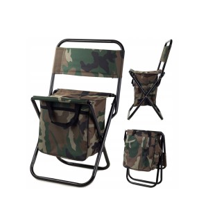 Kėdė turistinė sulankstoma su krepšiu ir atlošu 46x24,5x19,5 cm