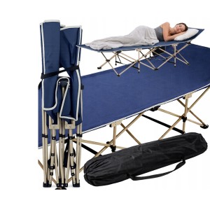 Lova sulankstoma kelioninė H37x66x185 cm max 110 kg mėlyna sp. 14642