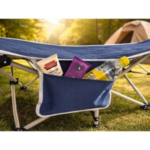 Lova sulankstoma kelioninė H37x66x185 cm max 110 kg mėlyna sp. 14642