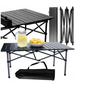 Stalas sulanktomas iškyloms H50x55x118 cm pilkas 14659