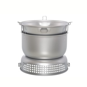 Turistinių indų rinkinys (2vnt keptuv. 2vnt puodų, virdulys, priedai) 609990