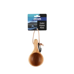 Puodelis medinis turistinis "Kuksa" 14x8x6 cm 140 ml Atom 286594