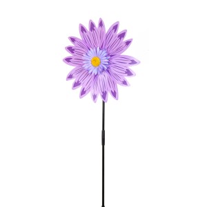 Vėjo malūnėlis Gėlė D30 cm (mix) su plastikiniu koteliu 15153