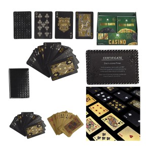 Žaidimo kortos 54 vnt. juodos/auksinės MG3725