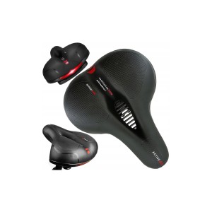 Sėdynė dviračiui juoda, minkšta su ventiliacija 25x20.5x11 cm 14436