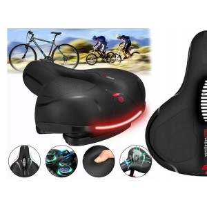 Sėdynė dviračiui juoda, minkšta su ventiliacija 25x20.5x11 cm 14436