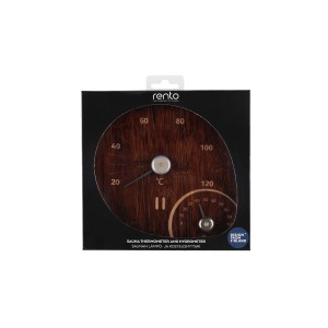 Pirties termometras su higrometru bambukinis 19x17x2 cm Rento 638897