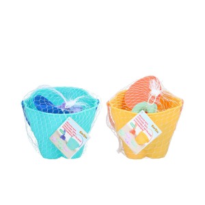 Smėlio žaislai kibirėlyje 6 vnt. Ø16x13cm Liūtas EddyToys 871125224420