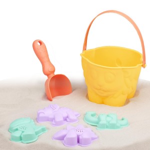 Smėlio žaislai kibirėlyje 6 vnt. Ø16x13cm Liūtas EddyToys 871125224420