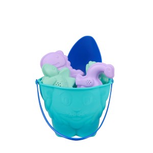 Smėlio žaislai kibirėlyje 6 vnt. Ø16x13cm Liūtas EddyToys 871125224420