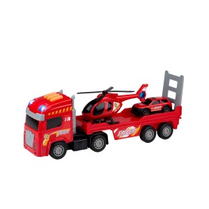 Žaislinė gaisrinė su sraigtasparniu 38 cm EddyToys 871125200904