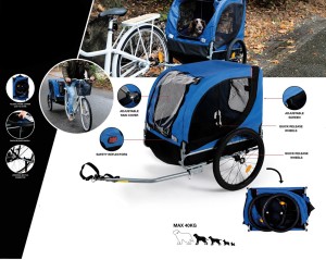 Priekaba gyvūnams vežti prie dviračio iki 40 kg Bicycle Gear 871125219103