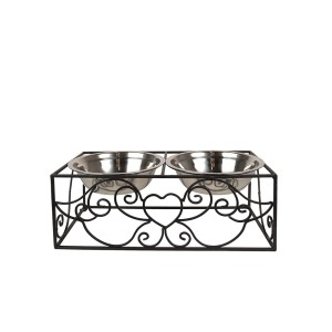 Dubenėliai gyvūnams dvigubas metalinis  34x17x13 cm /2x500 mlClayre