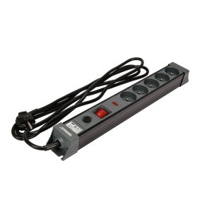 Ilgintuvas elektros juodas 3 m 5 lizdų 72370 Sthor
