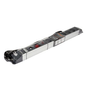 Ilgintuvas elektros 3 m 6 lizdų aliuminis,  juodas 72373 STHOR