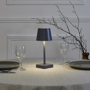 Šviestuvas stalinis liečiamas 10,5x26x10,5 cm pilkas 3AAA Home Deco LA104721