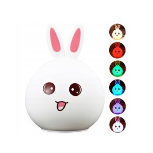 Šviestuvas stalinis naktinis vaikams RGB Kiškis 15,5x12 cm 24071