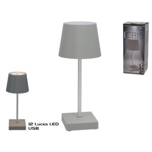 Šviestuvas stalinis 12LED 8.5 cm sidabro sp. 8445393213637