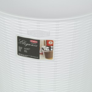 Kibiras plastikinis baltas Elegance 10 l 29500 Italija STEFANPLAST (6)
