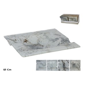 Peleninė stiklinė 12x12 cm marmuro raštas (4spalvos) 8445393278612