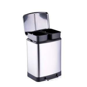 Šiukšliadėžė su pedalu 2x12 L 37x34,3x50,3 cm SOFT CLOSE Dirt Devil 871125249502