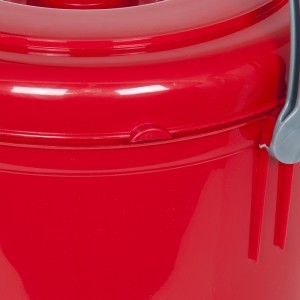 Šiukšliadėžė su dangčiu 25 l raudona Eureka 20255 Italija STEFANPLAST (6)
