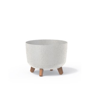 Vazonas GRACIA ECO WOOD STANDARD  9,8 L D290xH220 mm balta sp. Prosperplast