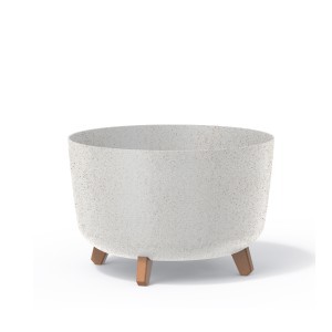 Vazonas GRACIA ECO WOOD STANDARD 21,5 L D390xH257 mm balta sp. Prosperplast