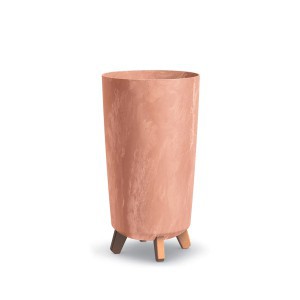 Vazonas GRACIA TUBUS SLIM  BETON EFFECT su kojelėmis D239xH445 mm molio sp. Pros