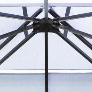 Pavėsinė sodo su tinklais nuo uodų 3x3x2,65 m pilka sp. 217302 4Living