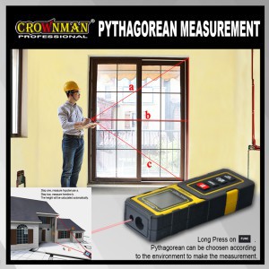 Lazerinis atstumo matuoklis 0.03-40 m 0903001 Crownman (12)