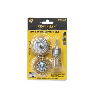 Šepečiai plieniniai 3 vnt. 2x50 mm, 1x25 mm 0895003 Crownman (10)