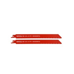 Ašmenys tiesiniam kardiniam pjūklui metal/medž BIM 225 mm 24TPI 2 vnt.YT-33934