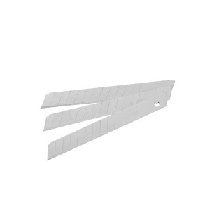 Ašmenys peiliukui nulaužiami 9x80 mm 10 vnt. 0201101 Crownman