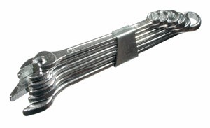 Raktai plokšti-kilpiniai  6 vnt. 8-17 mm CLIP 51560