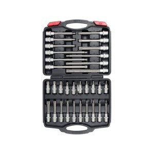 Įpresuotų antgalių rinkinys 12,5 mm 1/2" T-star Torx 32 vnt. YT-77541 YATO