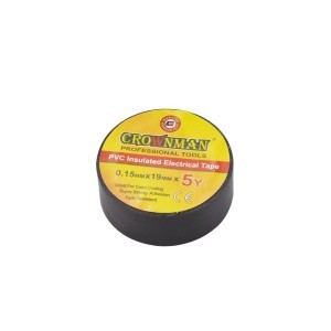 Juosta izoliacinė juoda 19 mm*4 m*0.15 mm 1780001 Crownman (10) canc