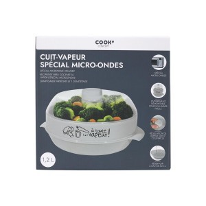 Garų puodas mikrobangų krosnelei 1,2 L 25,2x14,5x21,5 cm Cook Concept KC2154