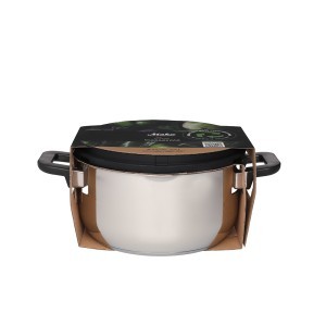 Puodas su dangčiu D24 cm 5,2 l nerūdijantis plienas Maku 635214