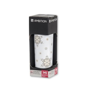 Gertuvė-termosas 340 ml ART DECO balta/juoda spalva Ambition 66700