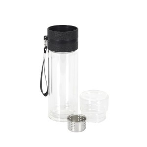 Gertuvė stiklinė dvigubomis sienelėmis su sieteliu 250 ml KA4819