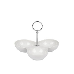 Padėklas/lėkštė užkandžiams 3 skyrių 20x16 cm ALPINA 871125215504