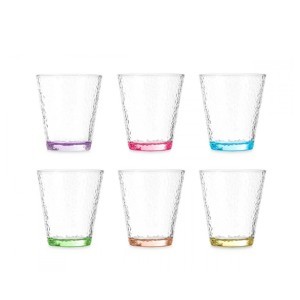 Stiklinių komplektas 12 vnt. 375 ml spalvotos Vivalto 82272