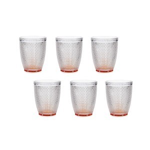Stiklinių komplektas 6 vnt 300 ml gintaro spalvos Vivalto 77090