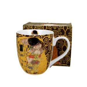 Puodelis porcelianinis XXL G. Klimt Bučinys 1000 ml DUO
